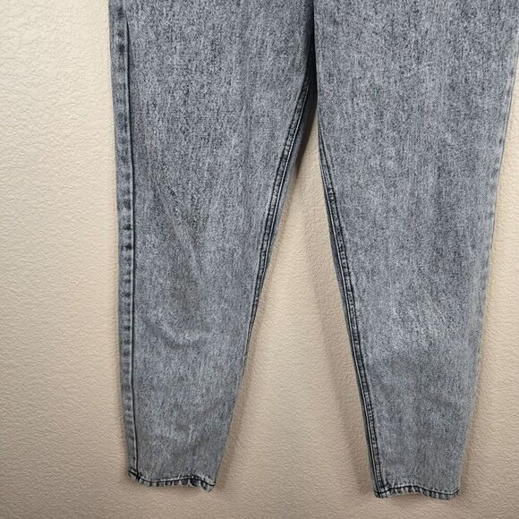 Vintage 80s Mom Jeans Black Acid Wash High Waist Tapered Leg Size 27 - Picture 4 of 7